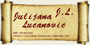 Julijana Lučanović vizit kartica